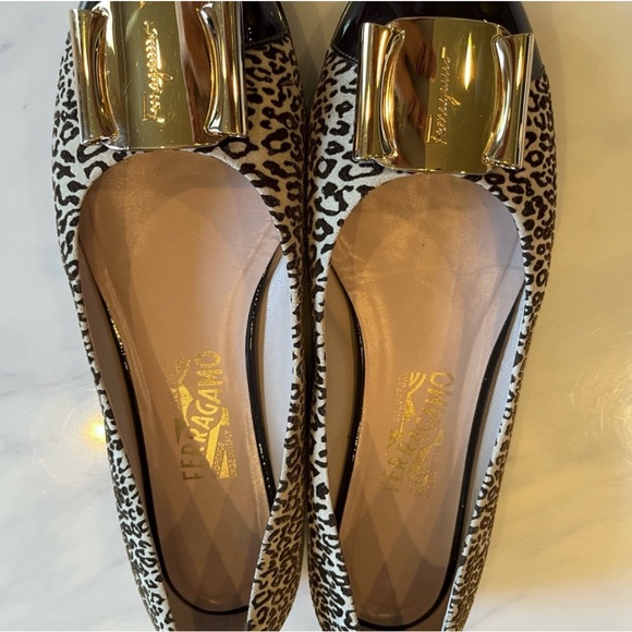 Salvatore Ferragamo Leopard Print Flats size 7 - Picture 3 of 4